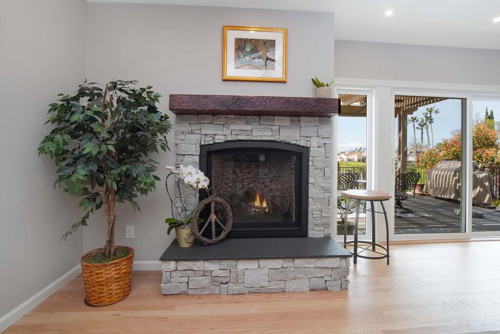 remodeled fireplace