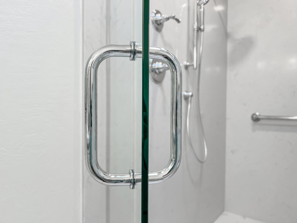 glass shower door and handles